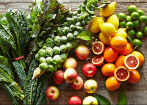 a group of fruits and vegetables on a wood surface Healthy Weight Loss Diets Beaconsfield