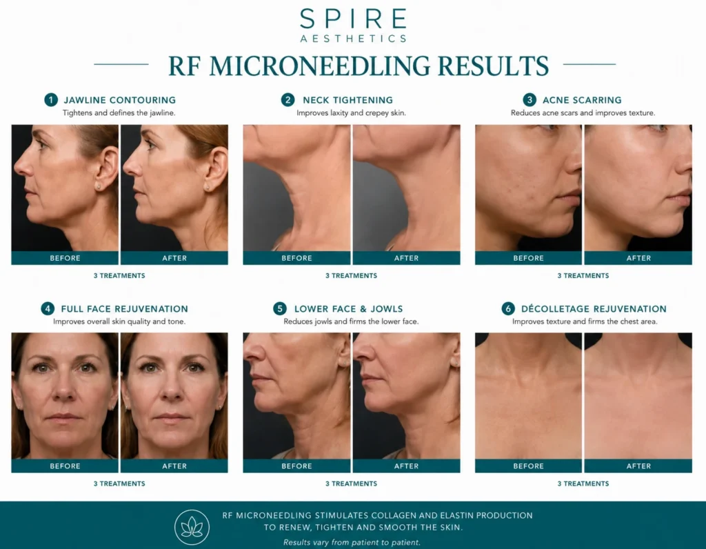 RF Microneedling Skin tightening Beaconsfield results