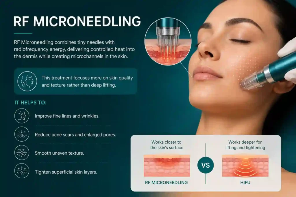 What Does RF Microneedling Do That HIFU Alone Cannot Beaconsfield